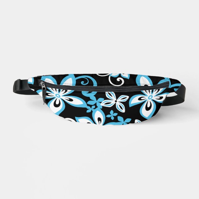 ALOHA HAWAII PATTER IN SCHWARZ/BLAU BAUCHTASCHE (Vorderseite)