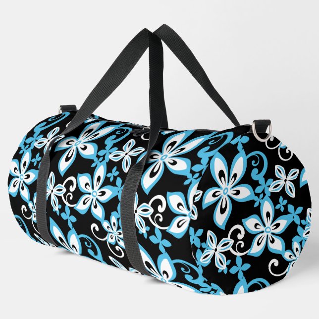 ALOHA HAWAII PATTER IN SCHWARZ/BLAU DUFFLE BAG (Linke Ecke)