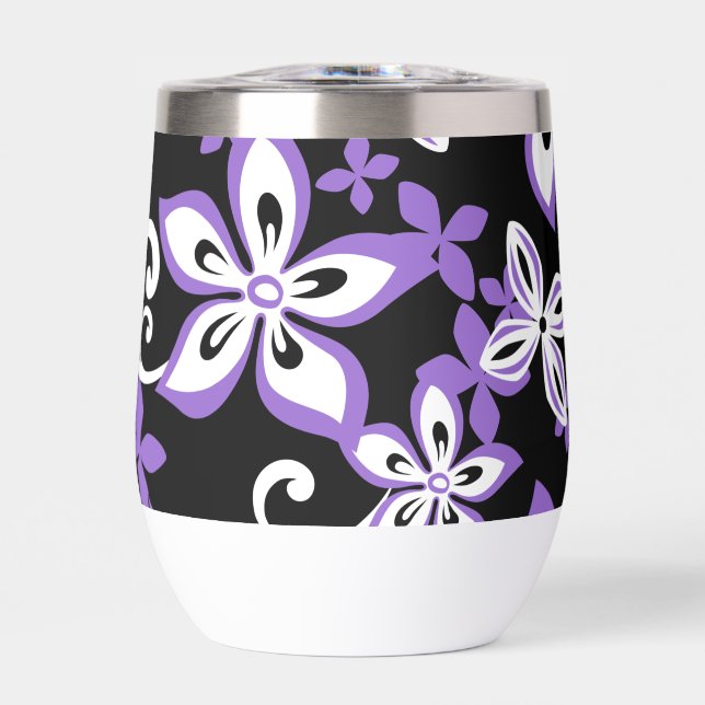 ALOHA HAWAII PATTER IN SCHWARZ/LILA (Vorderseite)