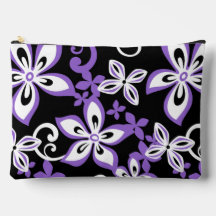 ALOHA HAWAII PATTER IN SCHWARZ/LILA