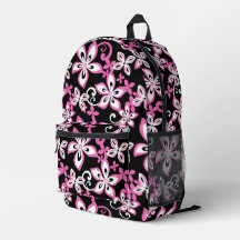 ALOHA HAWAII PATTER IN SCHWARZ/PINK