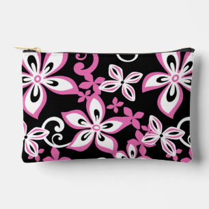 ALOHA HAWAII PATTER IN SCHWARZ/PINK ZUBEHÖRTASCHE