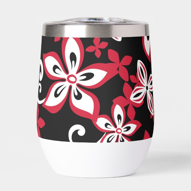 ALOHA HAWAII PATTER IN SCHWARZ/ROT (Vorderseite)