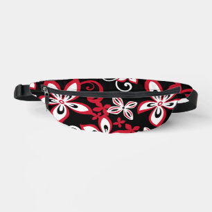 ALOHA HAWAII PATTER IN SCHWARZ/ROT BAUCHTASCHE