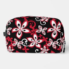 ALOHA HAWAII PATTER IN SCHWARZ/ROT WASCHBEUTEL