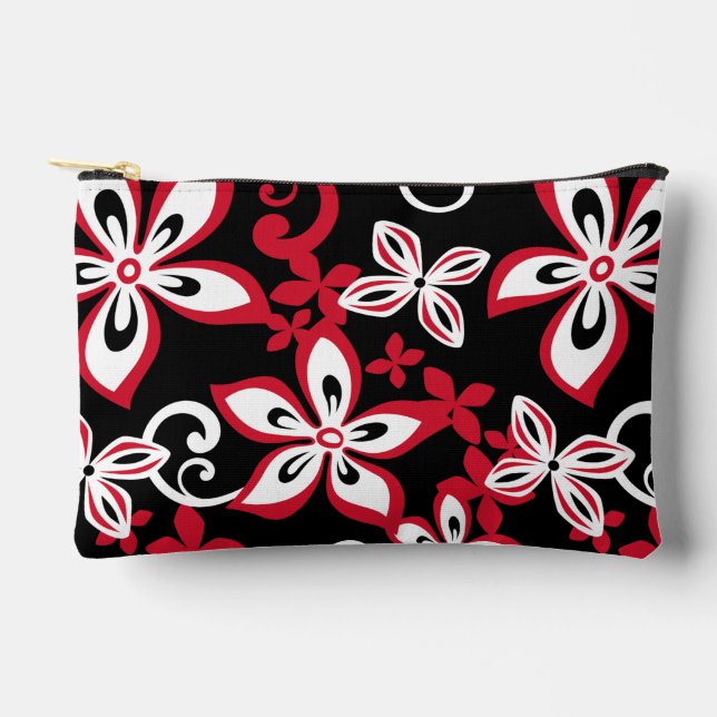 ALOHA HAWAII PATTER IN SCHWARZ/ROT ZUBEHÖRTASCHE (Vorderseite)