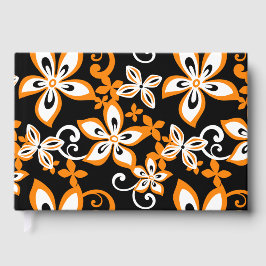 ALOHA HAWAII PATTER IN SCHWARZ UND ORANGE GÄSTEBUCH