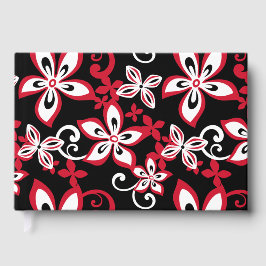 ALOHA HAWAII PATTER IN SCHWARZ UND ROT GÄSTEBUCH