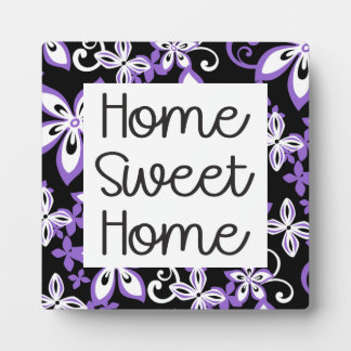 ALOHA HAWAII PATTERN IN BLACK/PURPLE- HOME FOTOPLATTE