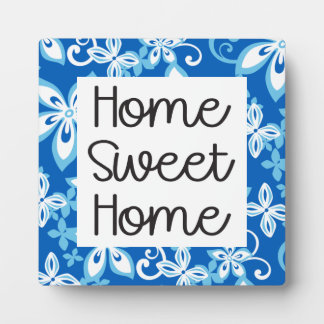 ALOHA HAWAII PATTERN IN BLUE x 2- HOME Fotoplatte
