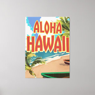 Aloha Hawaii Reiseposter Leinwanddruck