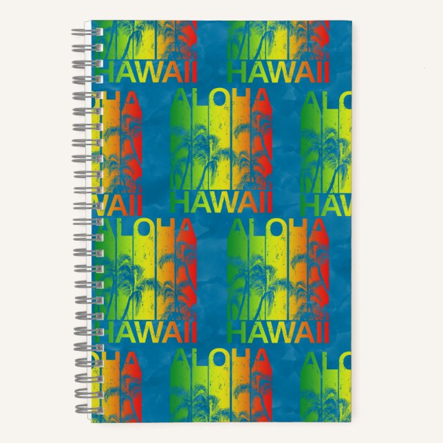 Aloha Hawaii Retro Summer Notizbuch (Vorderseite)