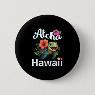 Aloha Hawaii Schildkröte Hawaiianische Insel Kinde Button