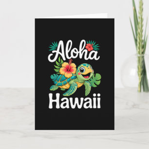 Aloha Hawaii Schildkröte Hawaiianische Insel Kinde Karte