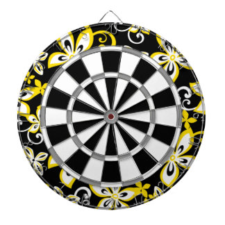 ALOHA HAWAII (SCHWARZ/GELB) DARTSCHEIBE