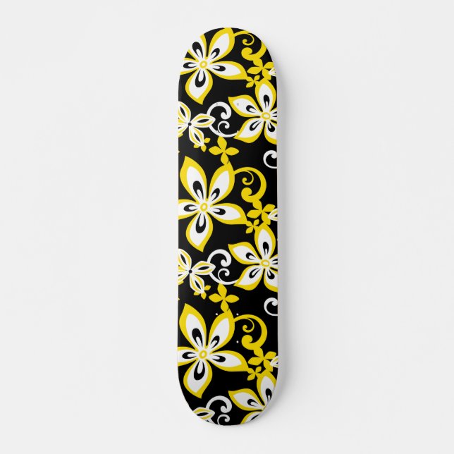 ALOHA HAWAII (SCHWARZ/GELB) SKATEBOARD (Vorne)