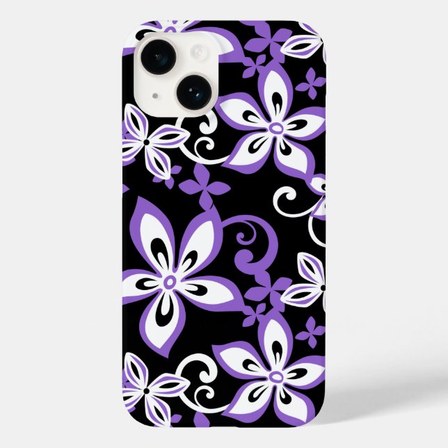 ALOHA HAWAII (SCHWARZ/LAVENDER) Case-Mate iPhone HÜLLE (Rückseite)