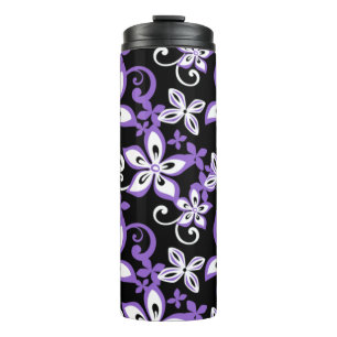 ALOHA HAWAII (SCHWARZ/LAVENDER) THERMALTUMBLER THERMOSBECHER