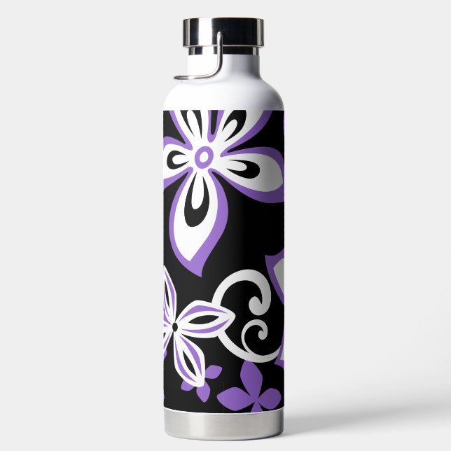 ALOHA HAWAII (SCHWARZ/LAVENDER) TRINKFLASCHE (Rechts)