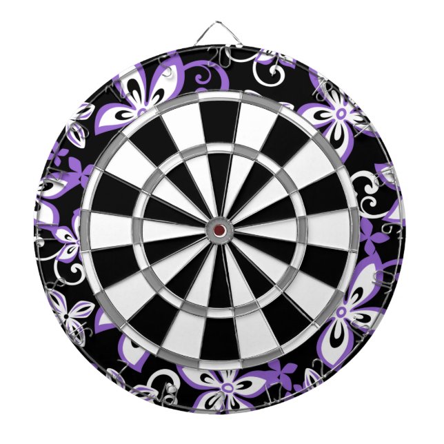 ALOHA HAWAII (SCHWARZ/LILA) DARTSCHEIBE (vorne)
