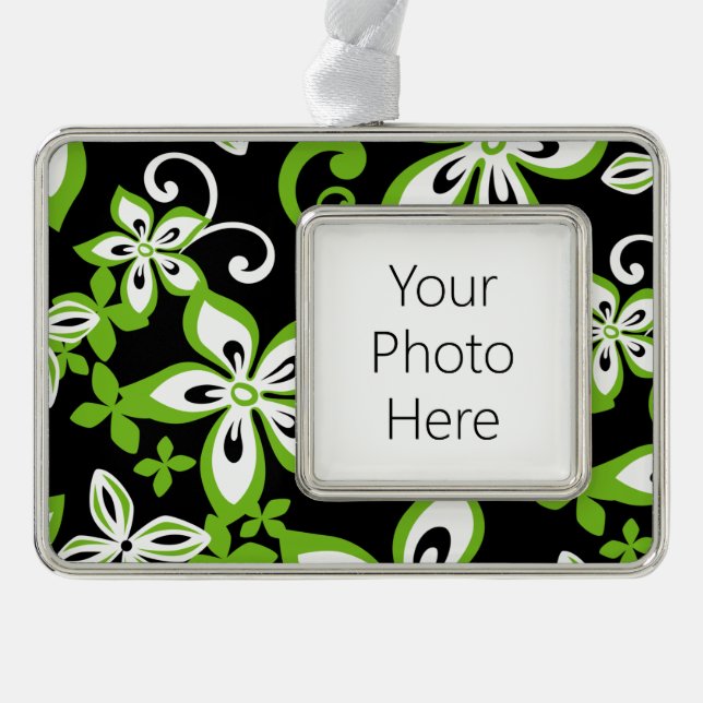 ALOHA HAWAII (SCHWARZ/LIMON) Rahmen-Ornament SILBER (Vorderseite)
