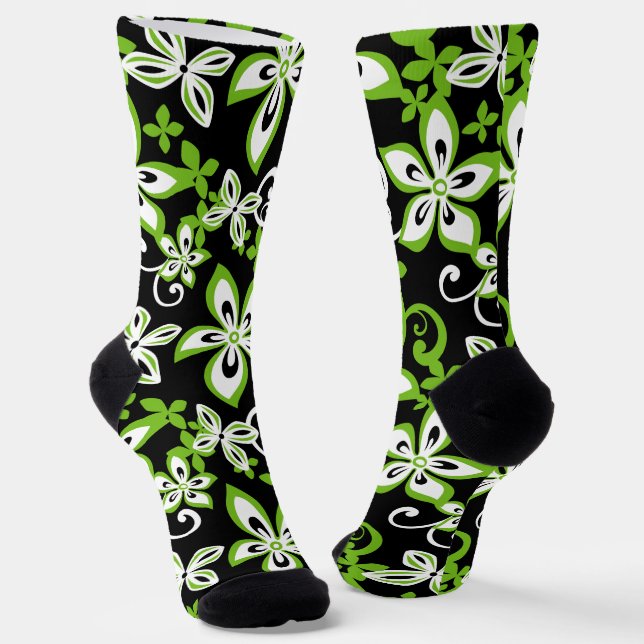 ALOHA HAWAII (SCHWARZ/LIMON) SOCKEN (Gewinkelt)