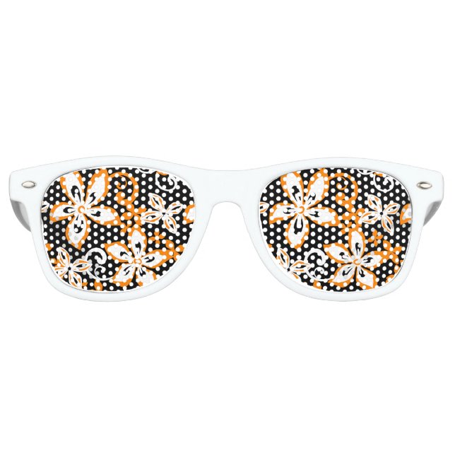 ALOHA HAWAII (SCHWARZ/ORANGE) PARTYBRILLE (Vorderseite)