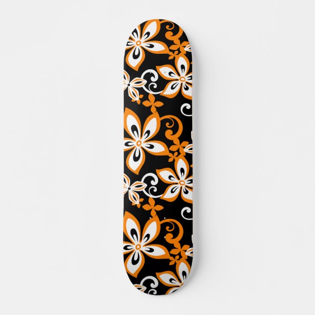 ALOHA HAWAII (SCHWARZ/ORANGE) SKATEBOARD (Vorne)
