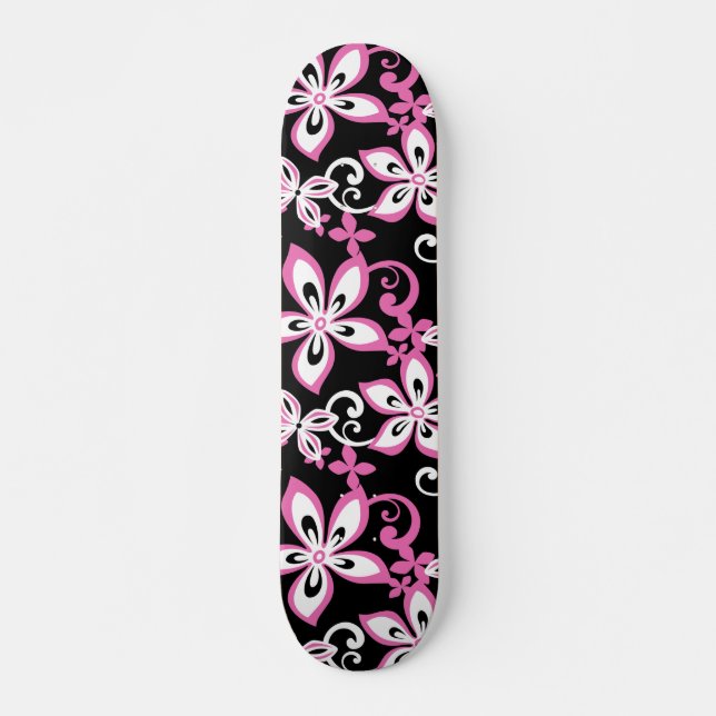 ALOHA HAWAII (SCHWARZ/PINK) SKATEBOARD (Vorne)