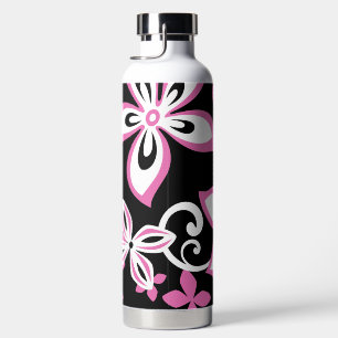 ALOHA HAWAII (SCHWARZ/PINK) WASSERFLASCHE TRINKFLASCHE