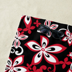 ALOHA HAWAII (SCHWARZ/ROT) STRANDTUCH