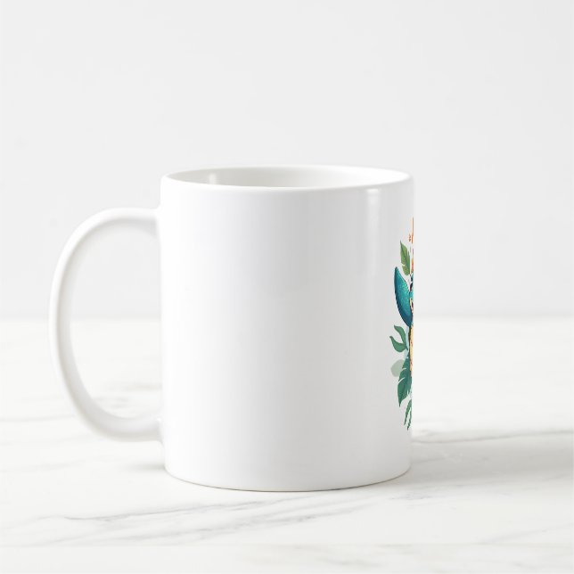 Aloha Hawaii Sea Turtle Girl Women (Hawaiisch-Shir Kaffeetasse (Links)