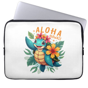 Aloha Hawaii Sea Turtle Girl Women (Hawaiisch-Shir Laptopschutzhülle