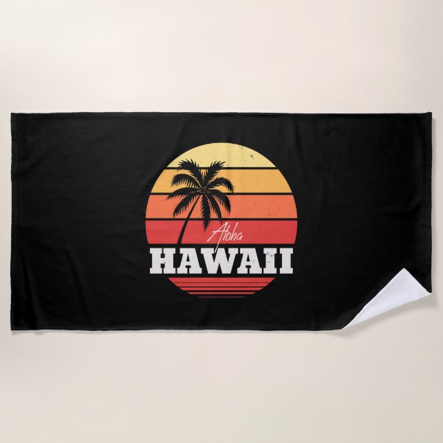 Aloha Hawaii Strandtuch (Vorderseite)