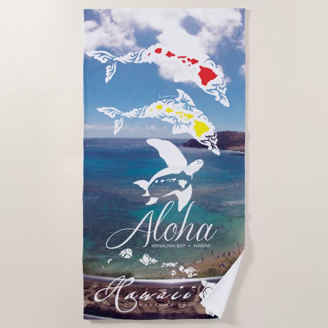 Aloha Hawaii Strandtuch (Vorderseite)