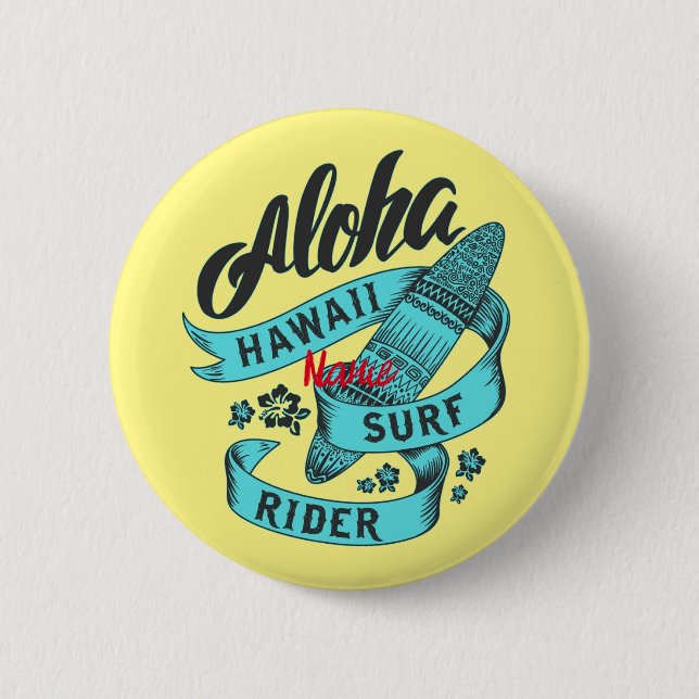 Aloha Hawaii Surf Rider Thunder_Cove Button (Vorderseite)