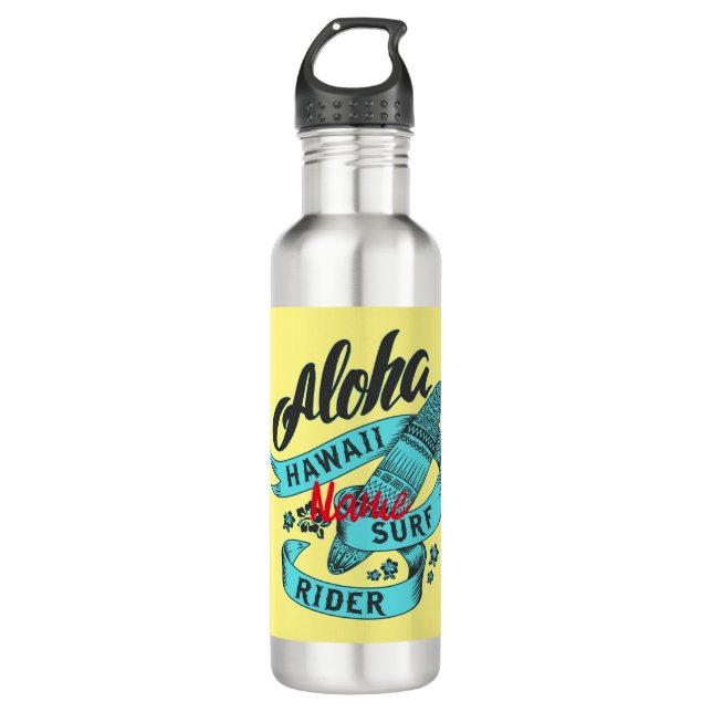 Aloha Hawaii Surf Rider Thunder_Cove Edelstahlflasche (Vorderseite)
