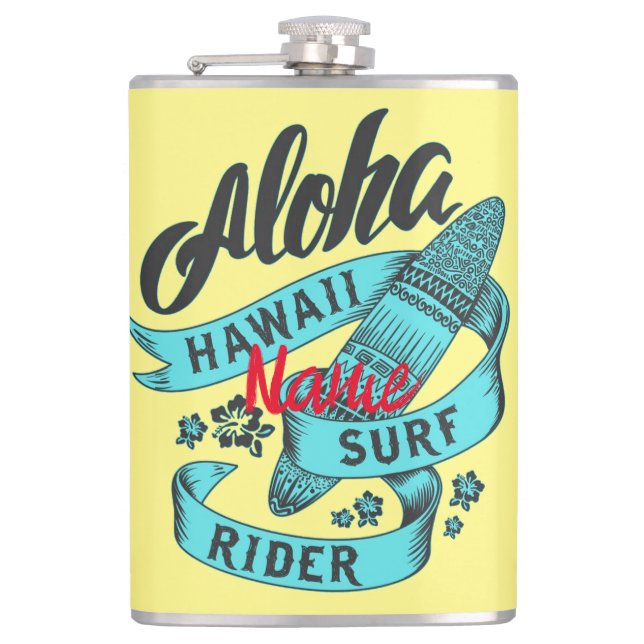 Aloha Hawaii Surf Rider Thunder_Cove Flachmann (Vorderseite)