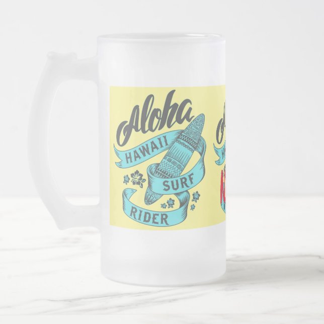 Aloha Hawaii Surf Rider Thunder_Cove Mattglas Bierglas (Links)