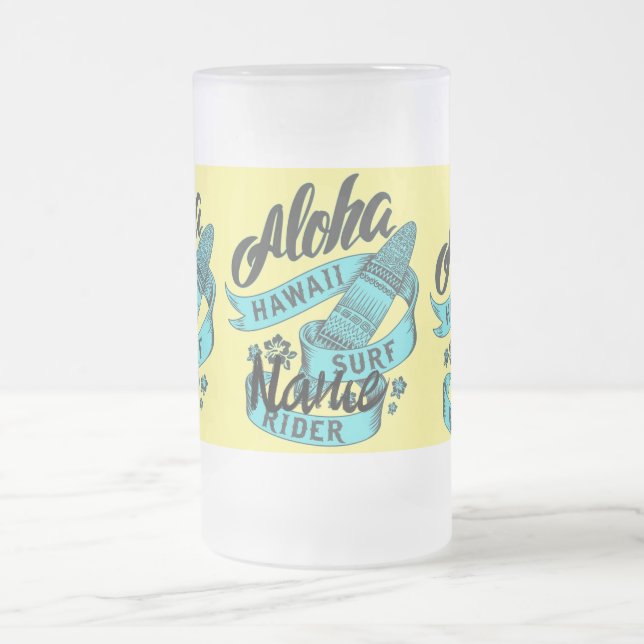 Aloha Hawaii Surf Rider Thunder_Cove Mattglas Bierglas (Mittel)