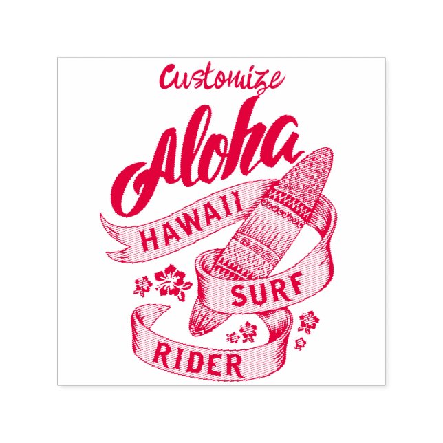 Aloha Hawaii Surf Rider Thunder_Cove Permastempel (Design)