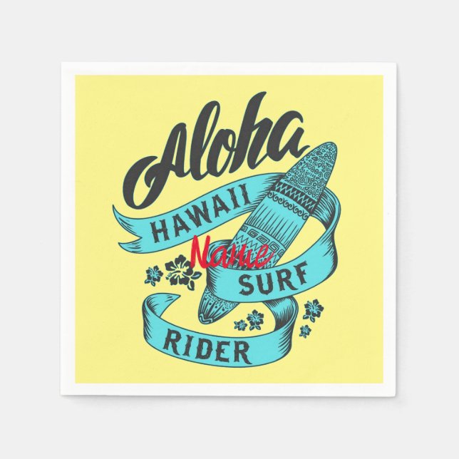 Aloha Hawaii Surf Rider Thunder_Cove Serviette (Vorderseite)