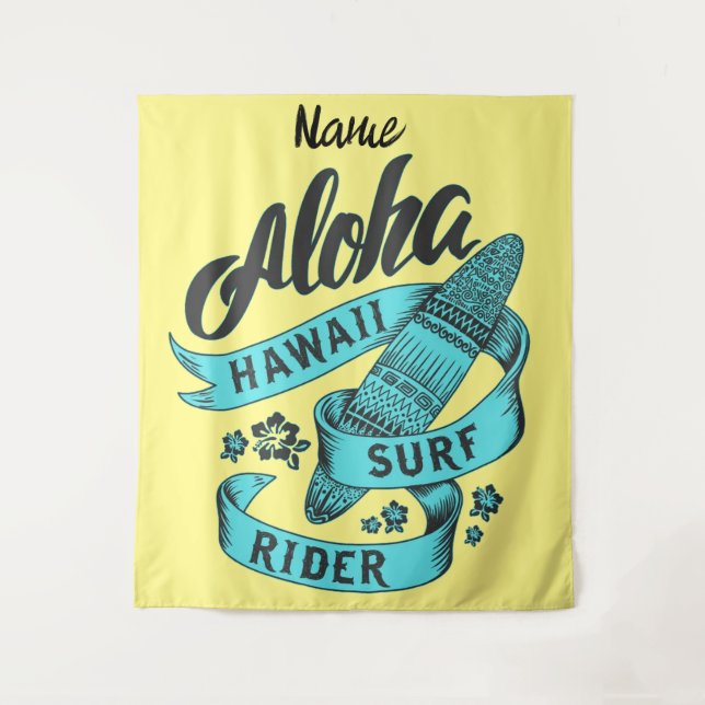 Aloha Hawaii Surf Rider Thunder_Cove Wandteppich (Vorderseite)