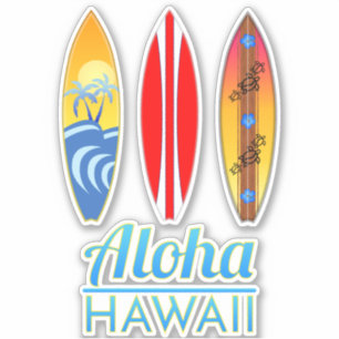 Aloha Hawaii Surfboards Aufkleber