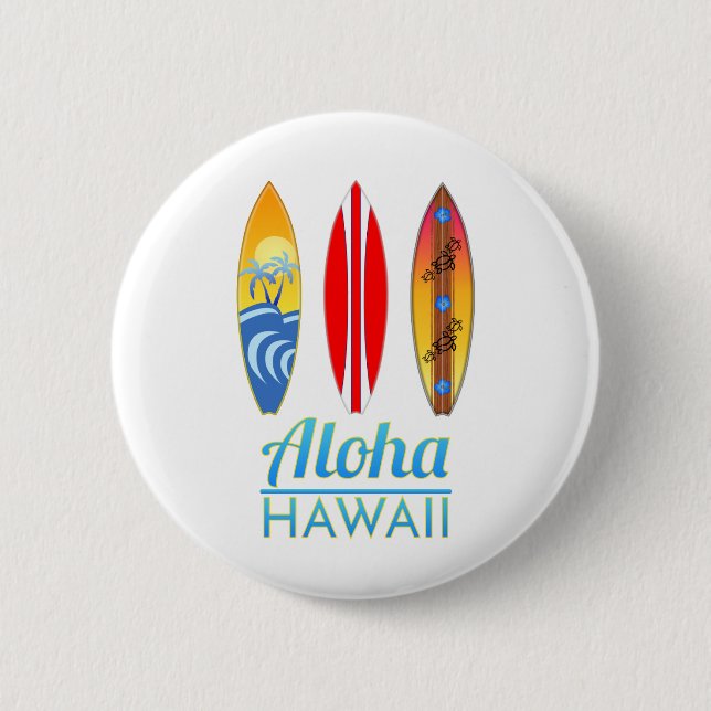 Aloha Hawaii Surfboards Button (Vorderseite)