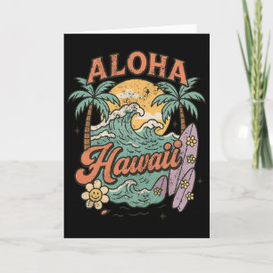Aloha Hawaii Surfdessign Tropischer Sommer Karte