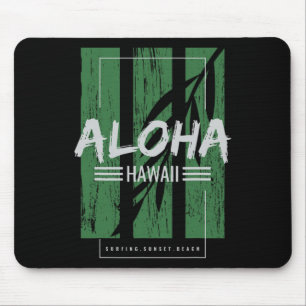 Aloha Hawaii Surfen Sunset Beach Mousepad