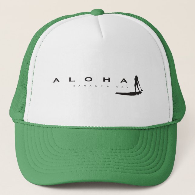 Aloha Hawaii-Surfer Truckerkappe (Vorderseite)