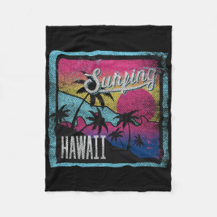 Aloha Hawaii Surfing Luau Hawaiian Vacation C Fleecedecke