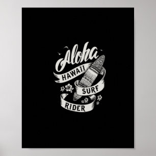 Aloha hawaii Surfreiter Poster